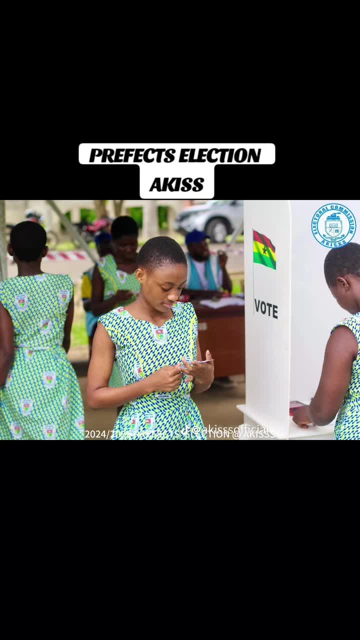 Anuanom cast their ballots at the AKISSS Electoral Commission booth during the 2024/2025 Prefects' Election — democracy in action on campus.